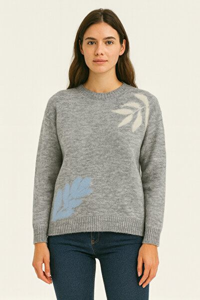 SARİTA MODA سترة منقوشة بنمط البرسيم