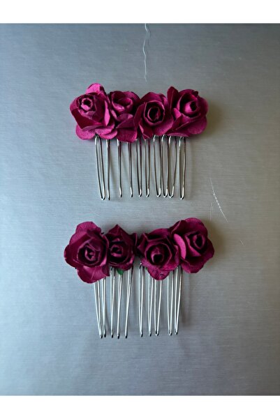 Store Saç aksesuar 2liGelin aksesuar özel gün tokası dişli tarak toka gül kur...