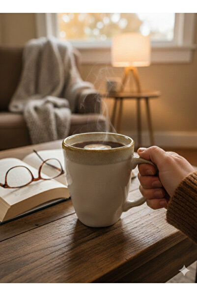 CERCİBAZAAR Ceramic Mug Cup 350 ml – Vibrant and Modern Design