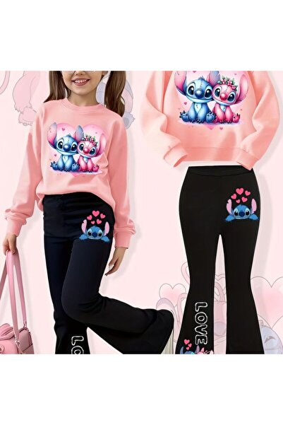 VESTIR BIEN Set de top și pantaloni pentru fete cu imprimeu, stil spaniol