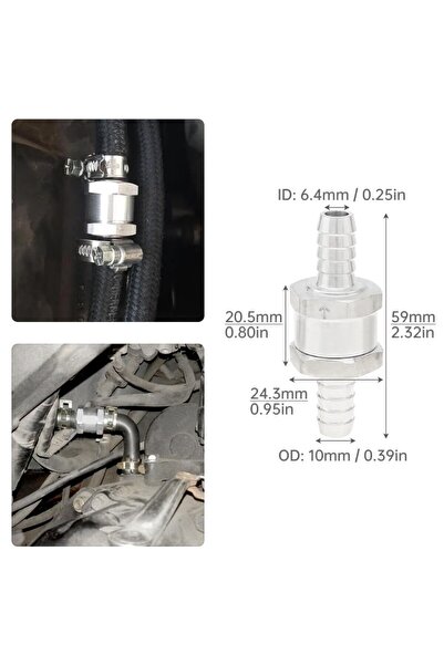 OEM FI valve 10 mm - 3 pcs, UNISENS, arrow appears indicating the direction, diesel or gasoline