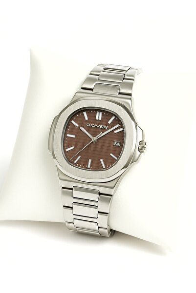 arpat time saat aksesuar Premium Steel Case, Stylish V Elegant Men's Watch with Calendar