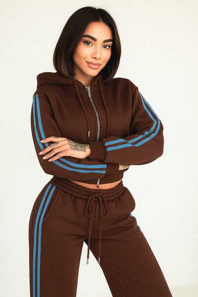 Diva Exclusive Fashion Premium Cotton Quilted Suit, Zippered Hoodie and Loose Pants