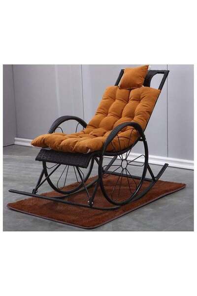 PROYARD كرسي هزاز للاسترخاء مصنوع من الخيزران من برو يارد