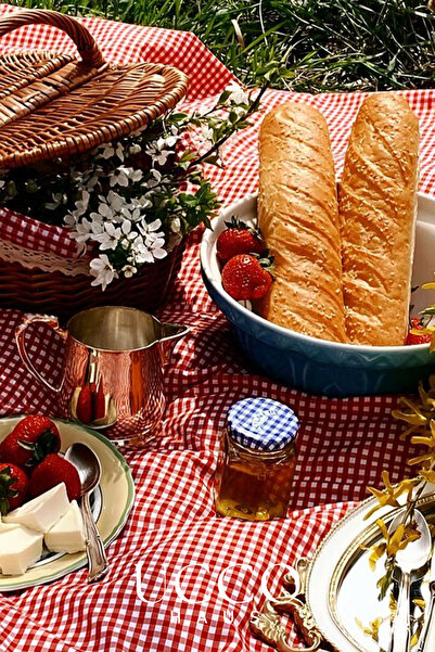 UCCO Gingham Tablecloth 160X160 Cm, Table Cloth, Picnic Cloth