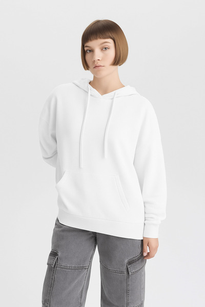 DeFacto سويت شيرت سادة سميك بجيب الكنغر بغطاء للرأس من Relax Fit W1240AZ24WN