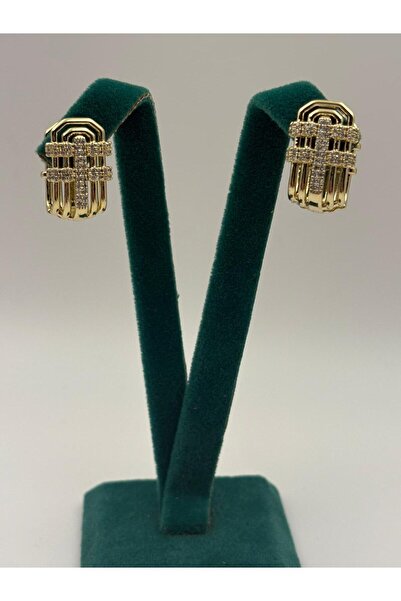 FASHION أقراط سيراني من الفولاذ المرصع بحجر الزركون