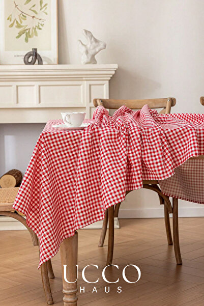 UCCO Gingham Tablecloth 160X160 Cm, Table Cloth, Picnic Cloth