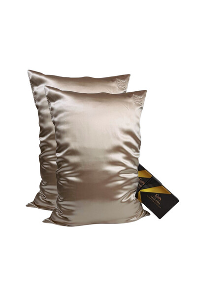 MATASIA Set of 2 Mulberry Silk Pillowcases 22 Momme – Rose Gold, 50×70 cm | MATASIA®