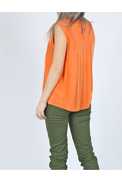 Cream Tank top, Orange