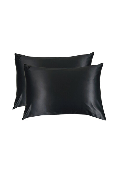 MATASIA Set of 2 Mulberry Silk Pillowcases 22 Momme – Black, 50×70 cm | MATASIA®