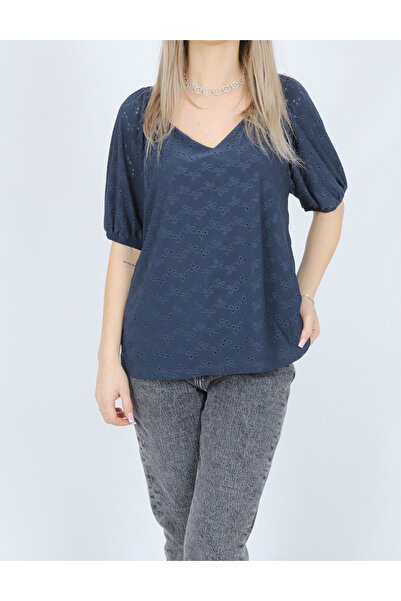 ICHI Blouse, Navy blue