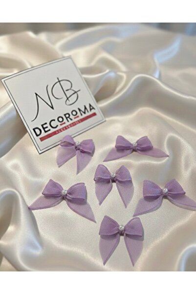 Nb Decoroma فيونكة من الكتان الأرجواني اللؤلؤي - 20 قطعة