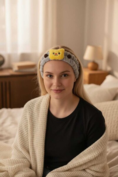 KANİNCHEN رباط شعر نسائي فائق النعومة لغسل الوجه، رباط شعر مرن للمكياج