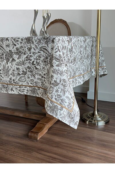 EVİMKOKOŞ Desenli renkli Masa Örtüsü Botanik Model