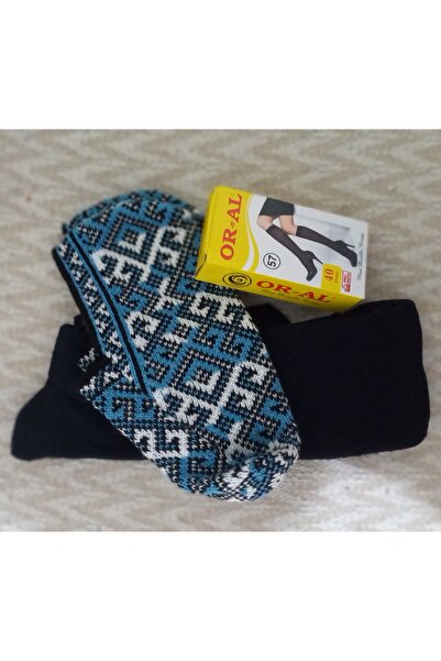 Anne Er Clothing Winter Socks Booties Set (Booties-Towel Knee-High Socks-Thin Knee-High Socks)