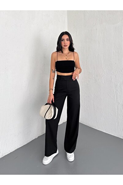 Zula Moda ΓΥΝΑΙΚΕΙΟ ΚΟΡΔΟΝΙΕΡΟ παντελόνι palazzo / ΠΑΝΤΕΛΟΝΙ ΦΑΡΑΚΙΑ ΠΟΔΙΑ