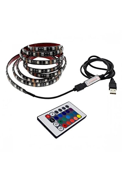 MDSTECH TV Arkası Silikonlu RGB LED Şerit I Kumandalı Ambiyans Aydınlatma I 1...