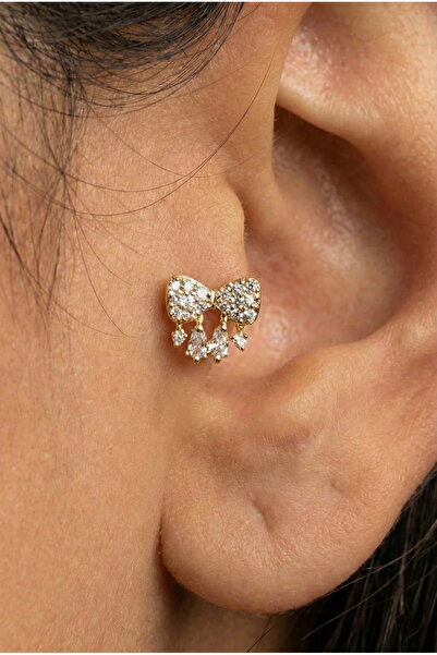 PRVT Fiyonk Taşlı Tragus Piercing Küpe – Kararmaz Çelik, Küçük Boy Kadın Piercing