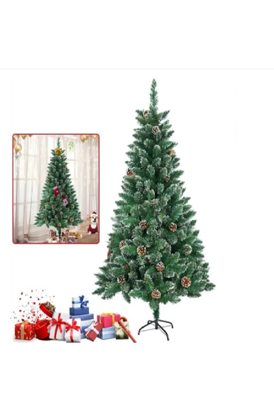 Teknova Brad artificial de Crăciun nins 150 cm, verde, aspect , usor de montat.