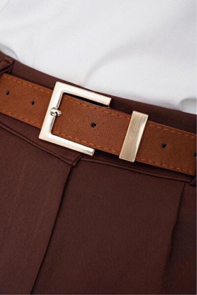 Mynoa Γυναικεία ζώνη με αγκράφα SUEDE/Τετράγωνη Γέφυρα, Ζώνη για Μπουφάν, Ζών...