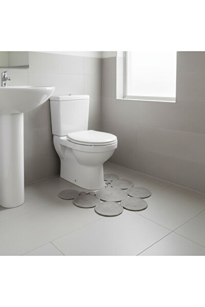 Comfort Craft Jute Straw Look | Gray Color | Double-Sided Washable Bath Mat | Toilet Front | Stain-Resistant