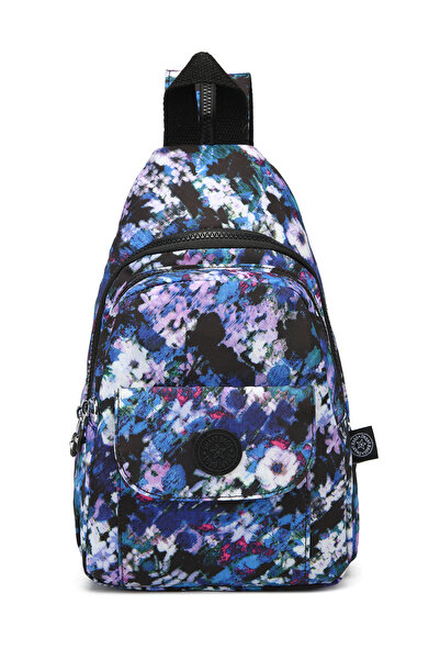 Hüvendo Smart Waterproof Multi-Pocket Small Size Daily Women's Backpack Blue Printing