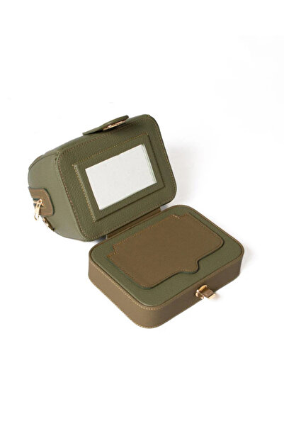 Tuğba Geantă de mână și de umăr cu oglindă de machiaj pentru femei, cu curea reglabilă T4780