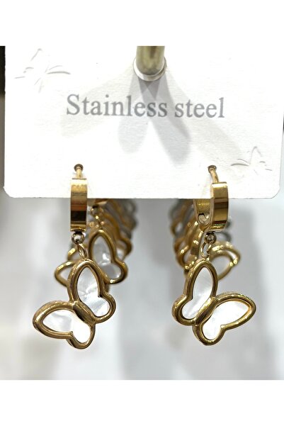 stainles steel Stainless Steel Gold Butterfly Steel Earrings