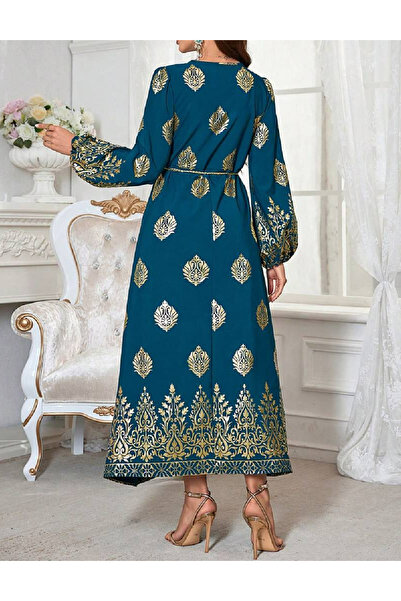Evendi Long dress, Turquoise