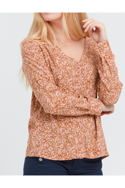 fransa Shirt, Pink/orange