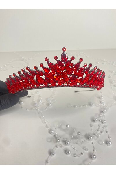 cugy parti malzemeleri CORONĂ DE MIREASĂ CU PIATRĂ DE CRYSTAL ROȘU |   Ochi r...