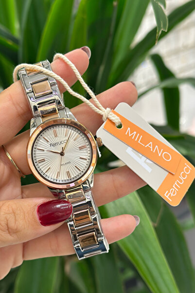 Ferrucci Çelik Kordon Su Geçirmez Garantili Kadın Kol Saati