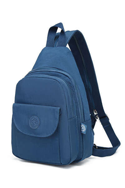 Hüvendo Smart Waterproof Multi-Pocket Small Size Daily Women's Backpack Navy Blue