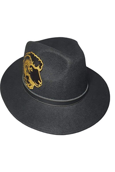 OEM Personalized Black Shepherd Hat with Ram – Traditional Premium Wool Model