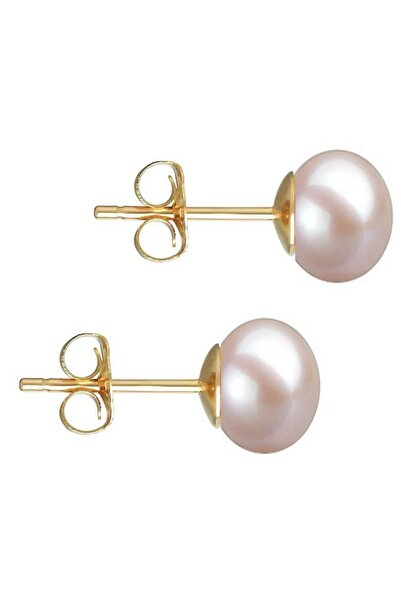 Kaskadda Lavender Pearl Earrings 7–8 mm, 14K Gold (585 gold), AAA Quality | KASKADDA®