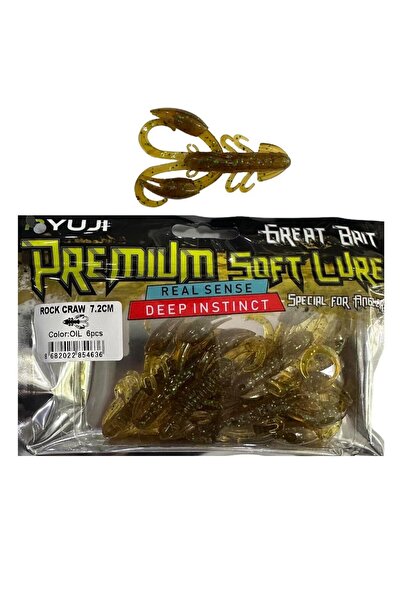 RYUJI Rock Craw 7.2cm 5.5gr Silikon Yem 6 Adet Oil