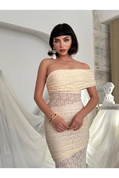 Julidress One Shoulder Maxi Long Length Premium Design Lace Dress