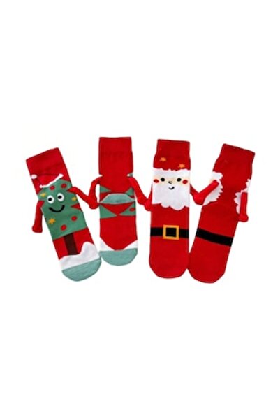 Valkry - Set of 2 Magnetic Socks, Unisex, One Size, Christmas Pattern