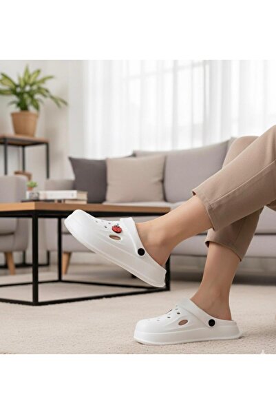 mustey Eva Closed Front Garden Bathroom Hospital Chef Slippers Cross Slippers Model