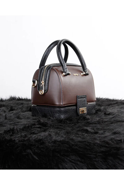 Tuğba Women's Makeup Mirror Detailed Hand and Shoulder Bag with Adjustable Strap T4780