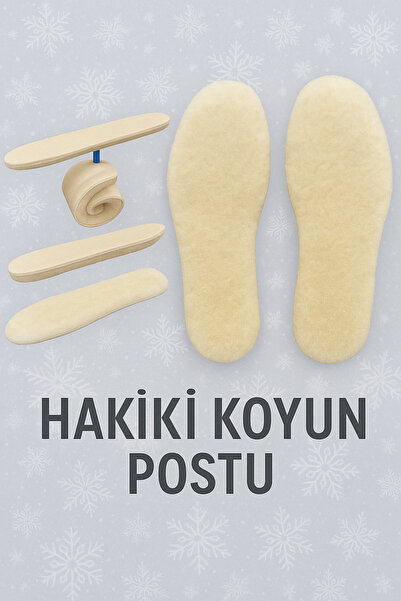 Shoes Comfort Hakiki Koyun Postu Yün Tabanlık ,Kışlık Ortopedik Rahat Taban 1...