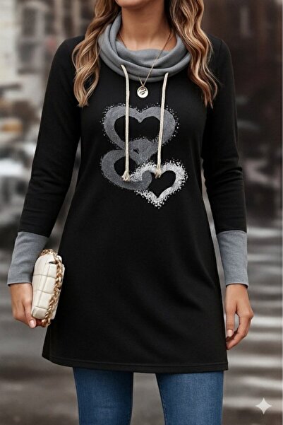 JANES Γυναικείο φόρεμα με μακρυμάνικο ζιβάγκο με κορδόνια με δύο κλωστές