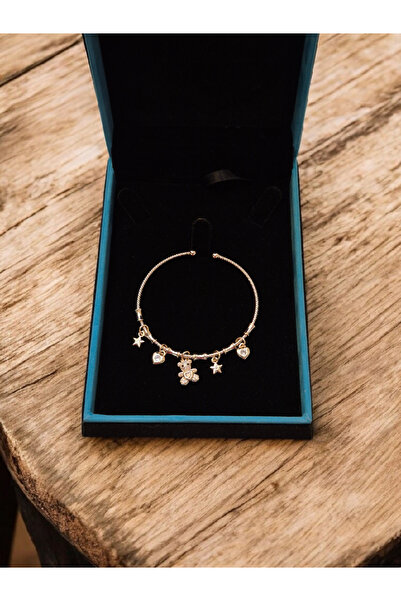 YSX JEWELRY çelik ayıcık detaylı sarmal bileklik