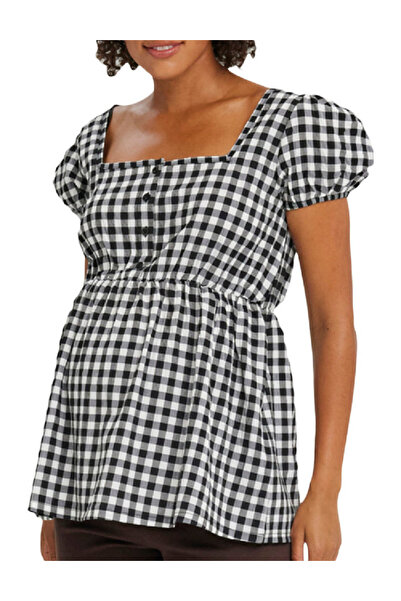 MAMALICIOUS Blouse, White/Black