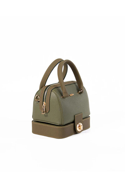 Tuğba Geantă de mână și de umăr cu oglindă de machiaj pentru femei, cu curea reglabilă T4780