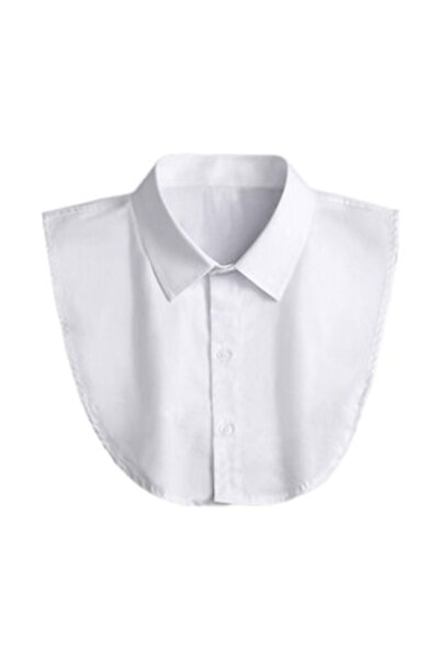 Valkry - Detachable classic white shirt collar with straps, one size