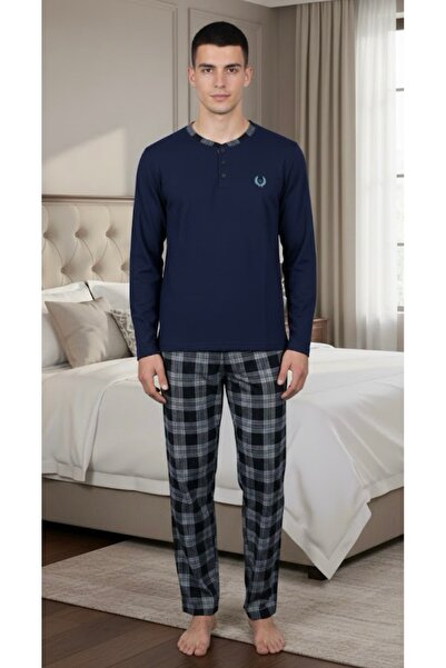 Sude Erkek Kışlık Polar Ekose Pijama Takımı