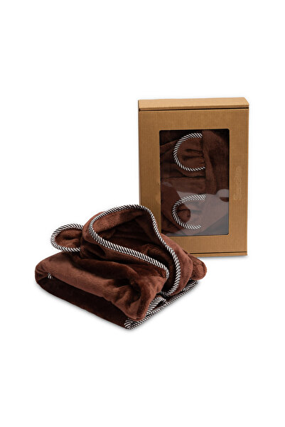 Sensillo Halat de baie Soft Teddy Bear BROWN – cu gluga si urechi 1-2 ani