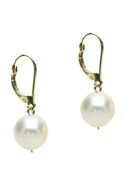 Kaskadda Large Natural Pearl Earrings, Business, 9–10mm, AAA Round, 14K Gold ...